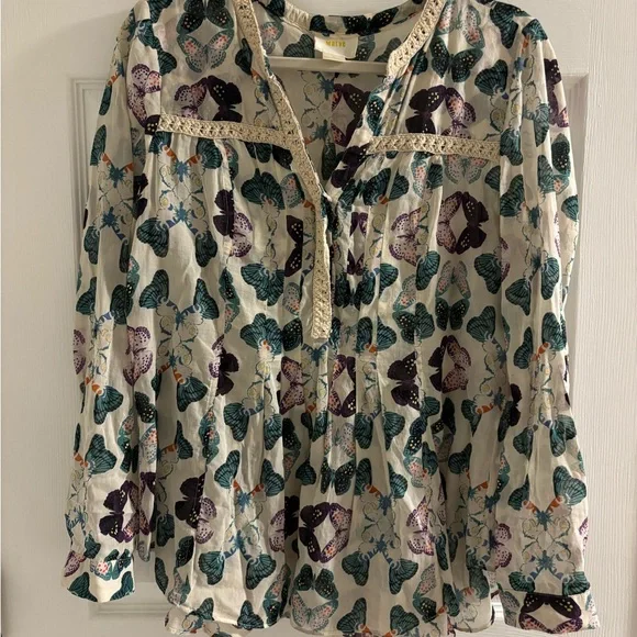 Anthropologie Maeve Buttoned Blouse - Picture 8 of 8